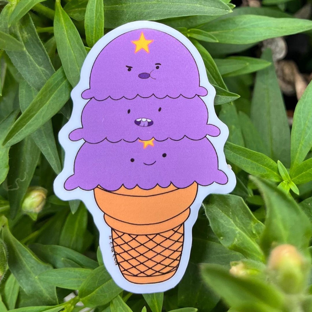 Princess Lumpy Ice Cream Sticker | Adventure Time Stickers - Etsy