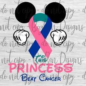 This Princess Beat Cancer Thyroid - Thyroid Cancer - Cancer Warrior - Cancer Survivor - PNG - SVG - Digital download - Instant download