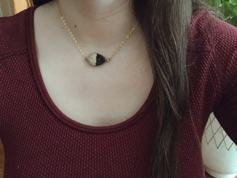 Black and Gold Druzy