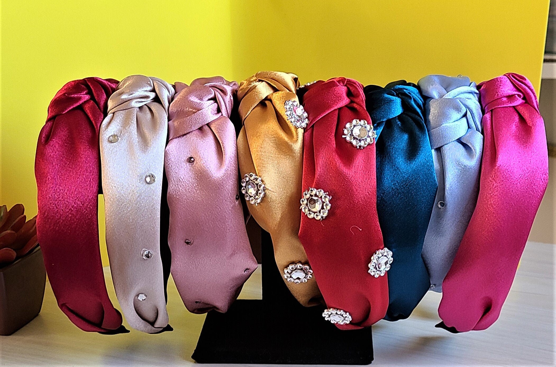 Top Knot Headband Satin and regular headbands multicolor with Etsy