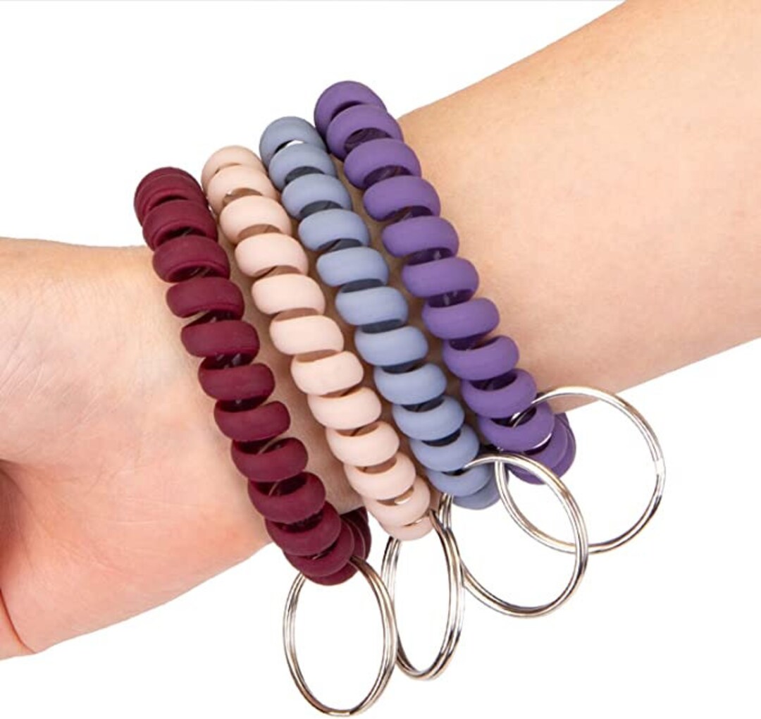 Plastic Wristband Elastic Stretchable Spiral Bracelet Key Etsy