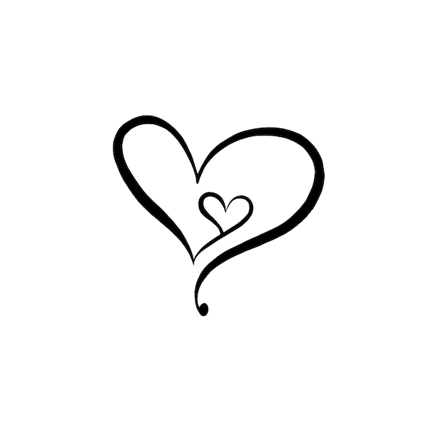 Double Heart Svg - Etsy