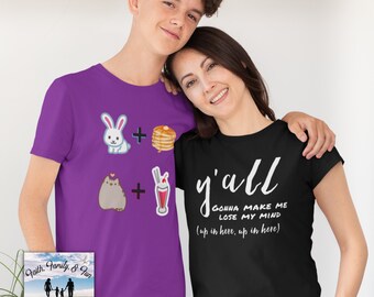 Pancakes Shirt, brunch shirt, Bunny Pancake, Kitty Milkshake, pancakes shirt, food lover gifts, kids graphic tee, kids pancakes tee