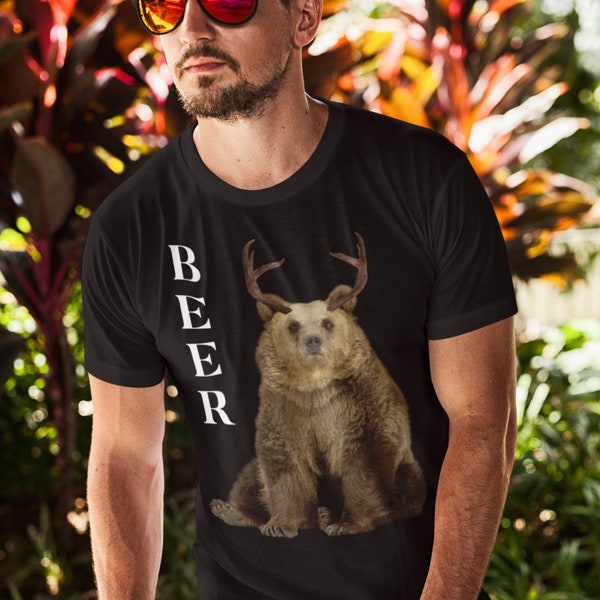 Deer Bear Beer Shirt Etsy