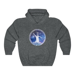 White Celtic Tree of Life Design Hoodie