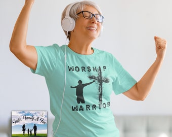 Guerrero de adoración, camisa cristiana, equipo de adoración, camisa de alabanza, camisas de adoración, camisetas de adoración, camiseta cristiana, camisa de fe, camisa de amor de Jesús
