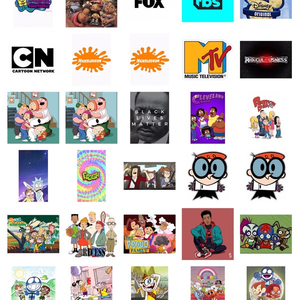 Early 2000s Shows/Cartoons Aesthetic Picture Collage