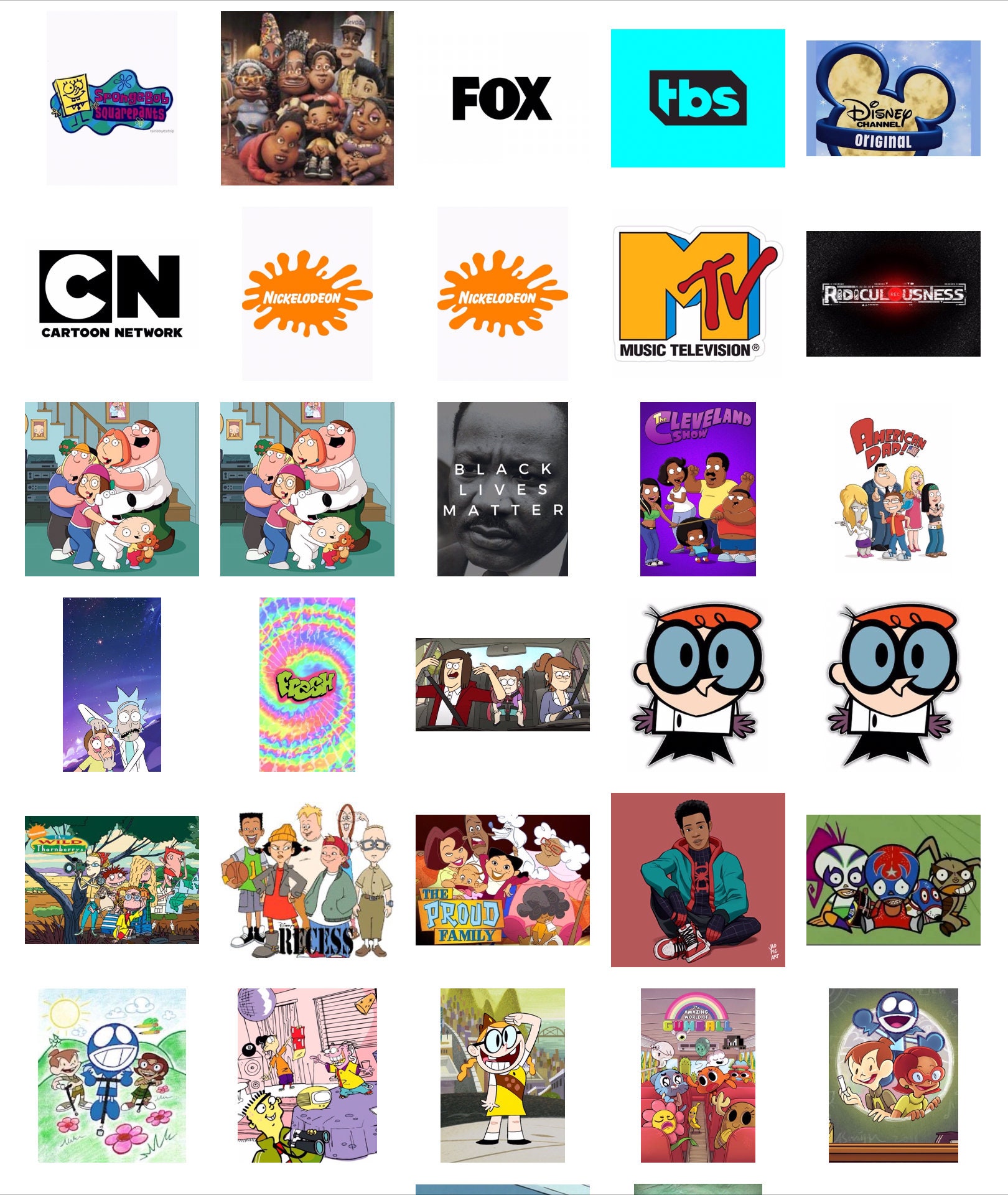 Early 2000s Shows/cartoons Aesthetic Picture Collage - Etsy Canada