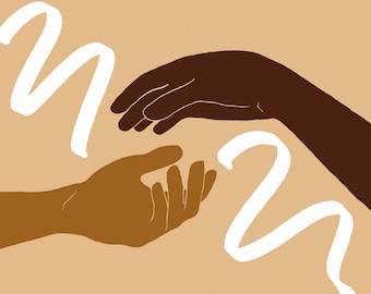 Manos Negras Arte Impresión Digital