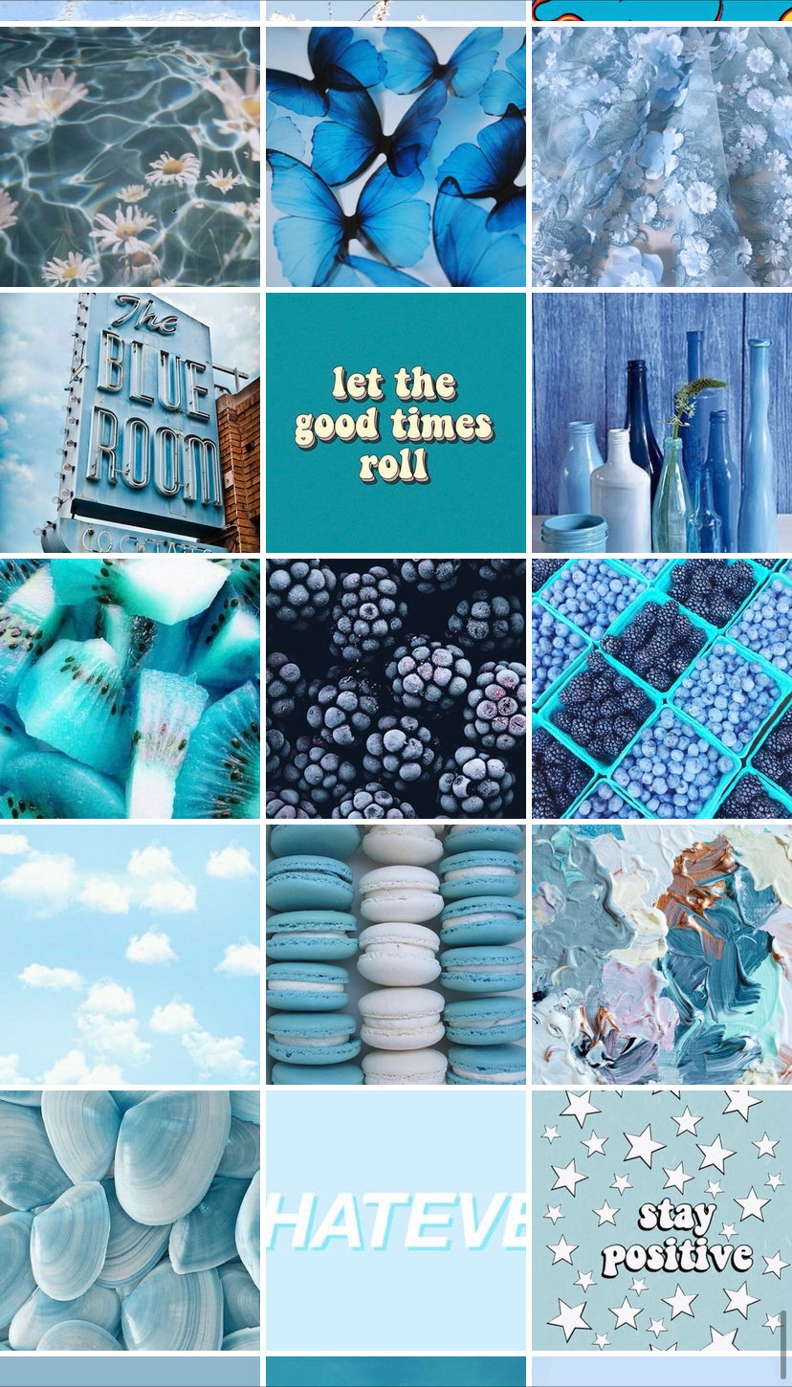 VSCO/ Aesthetic Blue Picture Collage - Etsy