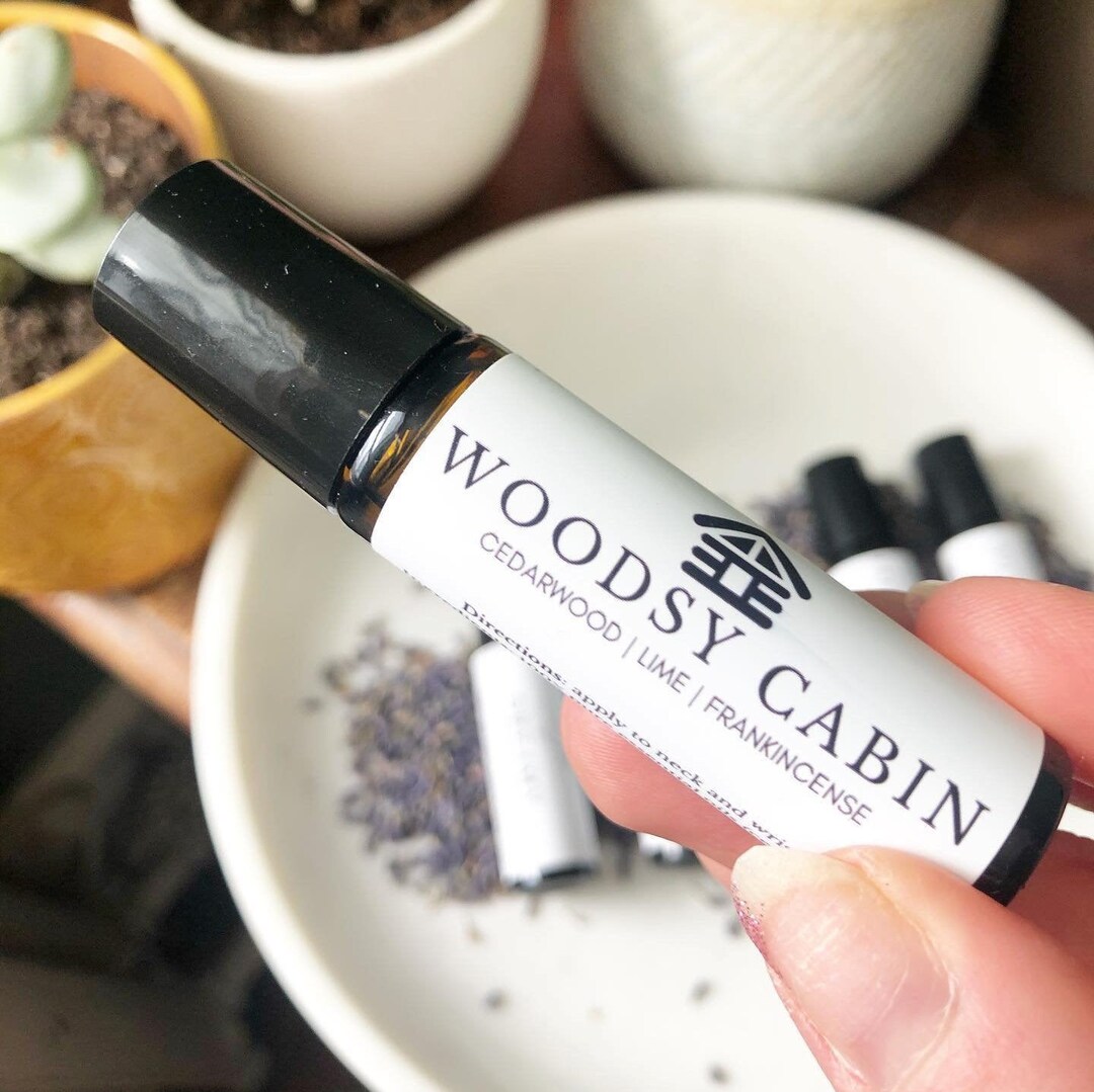 Woodsy Cabin Essential Oil Perfume - Cedarwood, Lime, Frankincense - Etsy