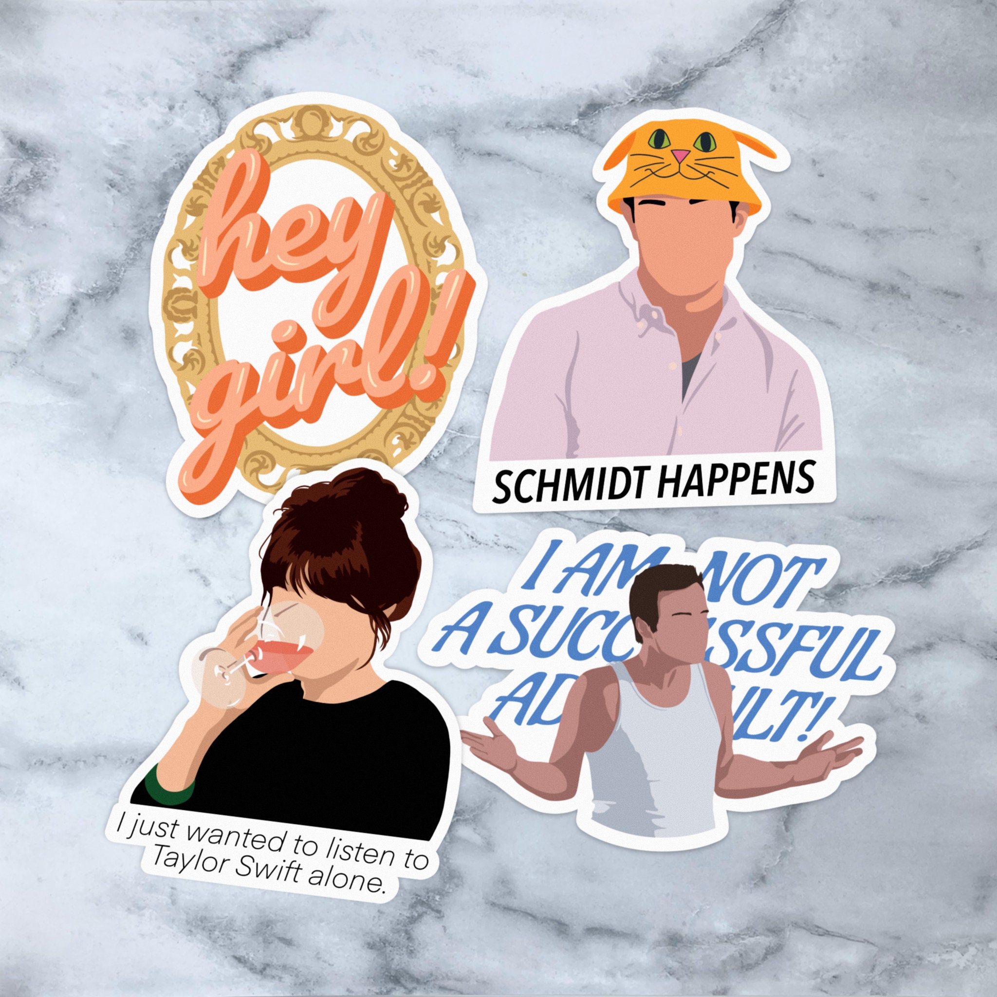 "Criminals From The Statistics" New Girl Schmidt Quote Bumper Sticker - 5" Vinyl Decal