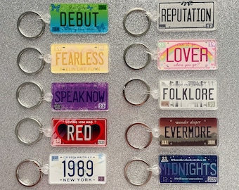 Eras License Plates Acrylic Keychain