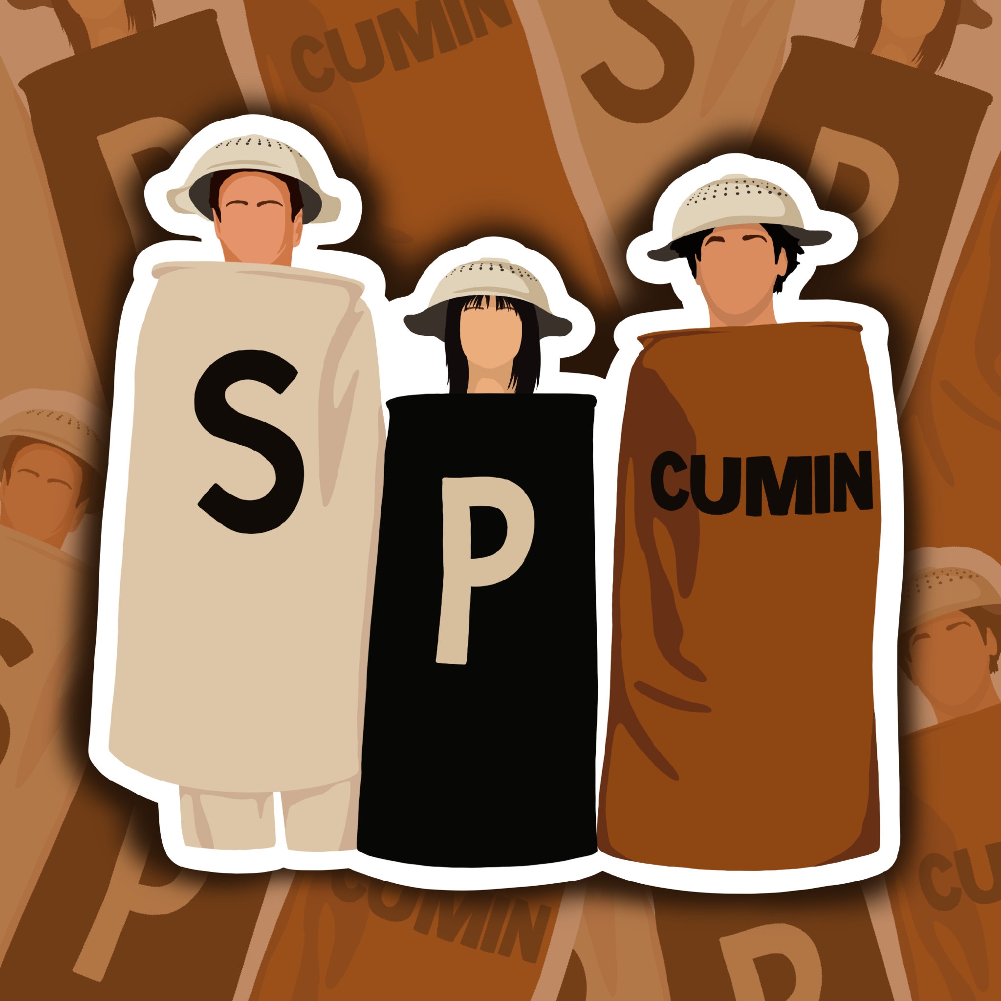 Salt Pepper and Cumin Inspired Sticker Etsy