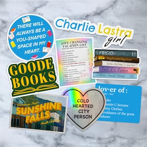 Coleção de adesivos para amantes de livros
