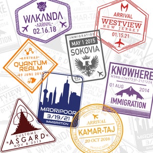 Adesivos transparentes para passaporte MCU