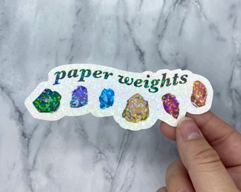 Paper Weights Holographic Sticker