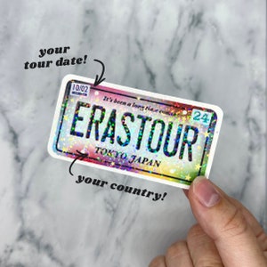 Adesivo holográfico personalizado para placa de licença internacional Eras