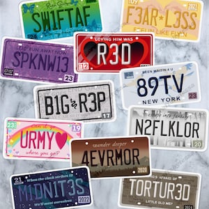 Coleção de adesivos de placas de veículos Eras