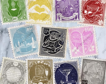 Eras Vintage Stamps Sticker Collection