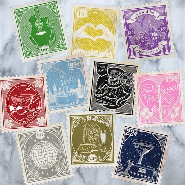 Eras Vintage Stamps Sticker Collection