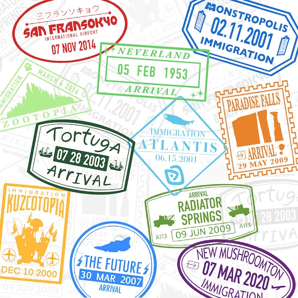 Passport Stamps Etsy