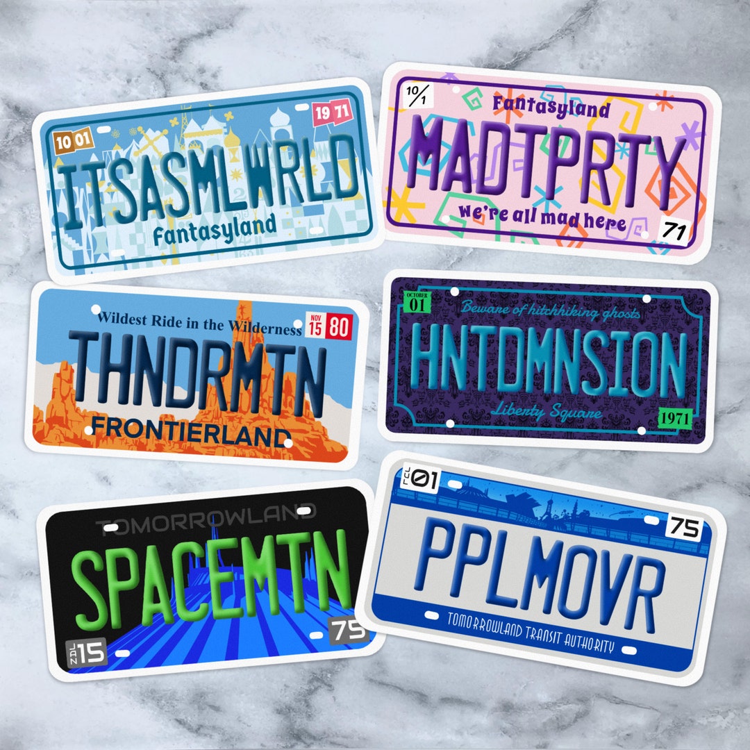 MK License Plates Sticker Collection - Etsy