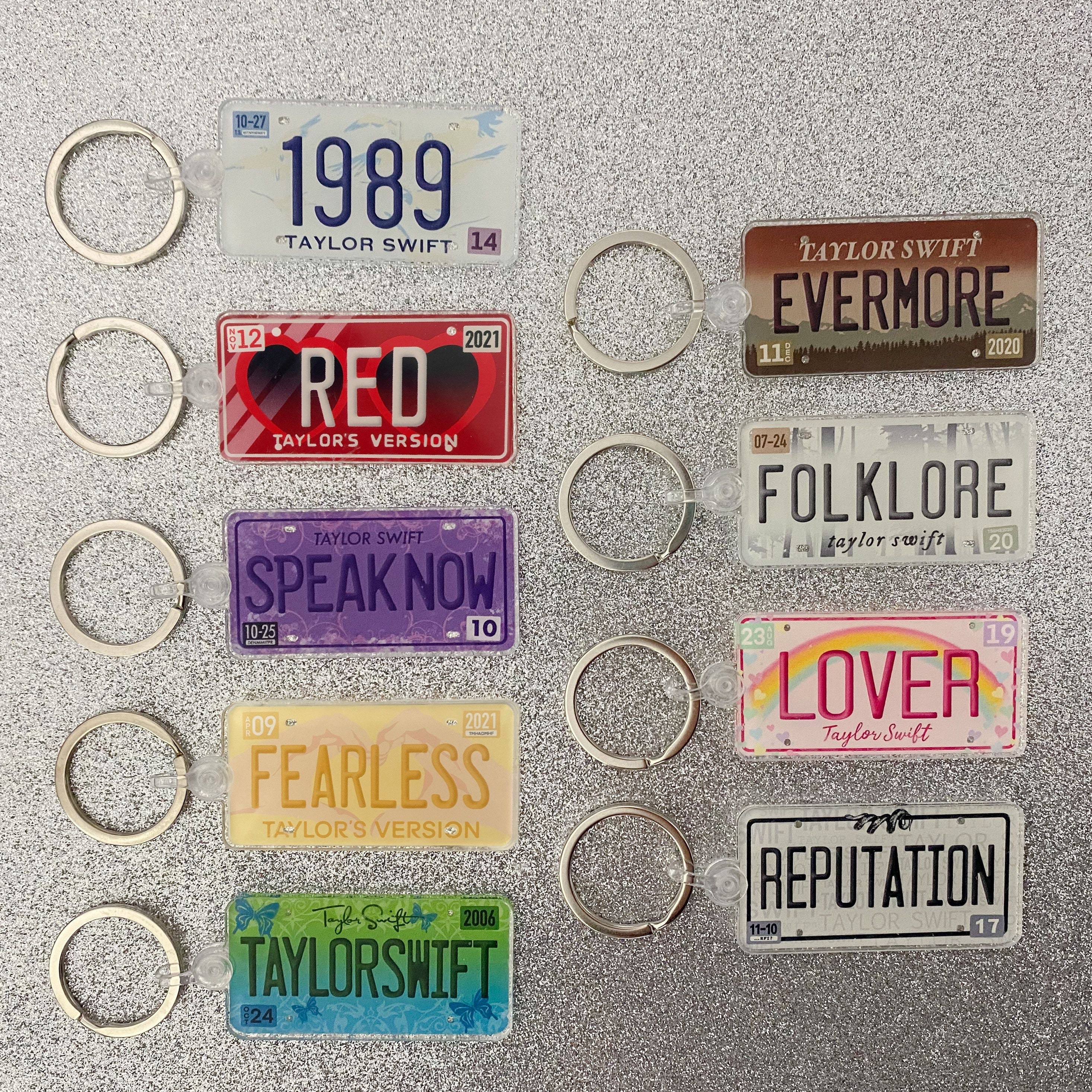 Eras License Plate Inspired Acrylic Keychain