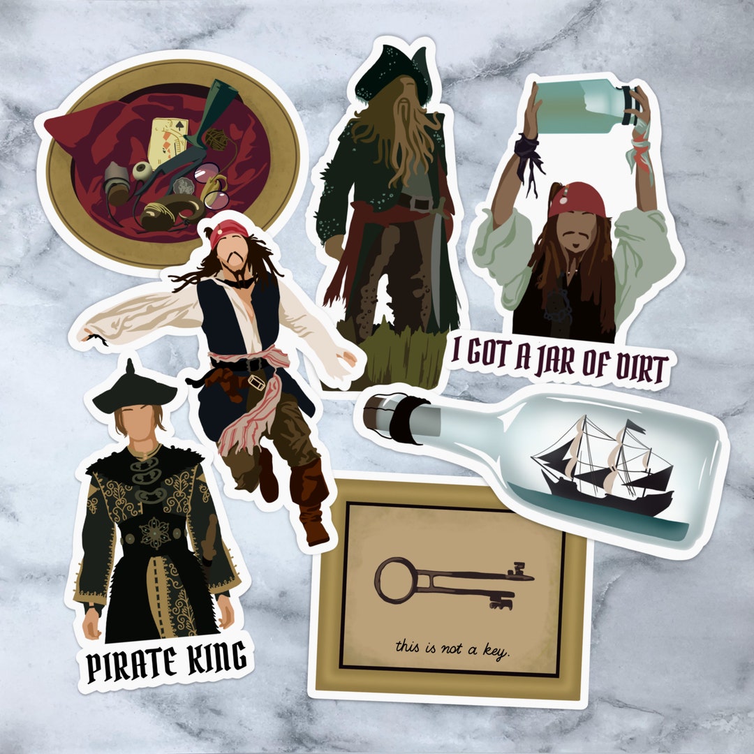 Fancy Glitter Stickers, Pirates, 15x16,5 cm, 1 Sheet