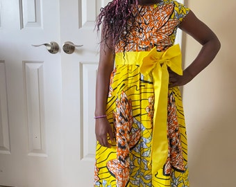 ANKARA GIRL DRESS - African Fashion Dress - Ankara Summer Dress - African Girl Wear - Ankara Style Dress - Ankara Dress For Her