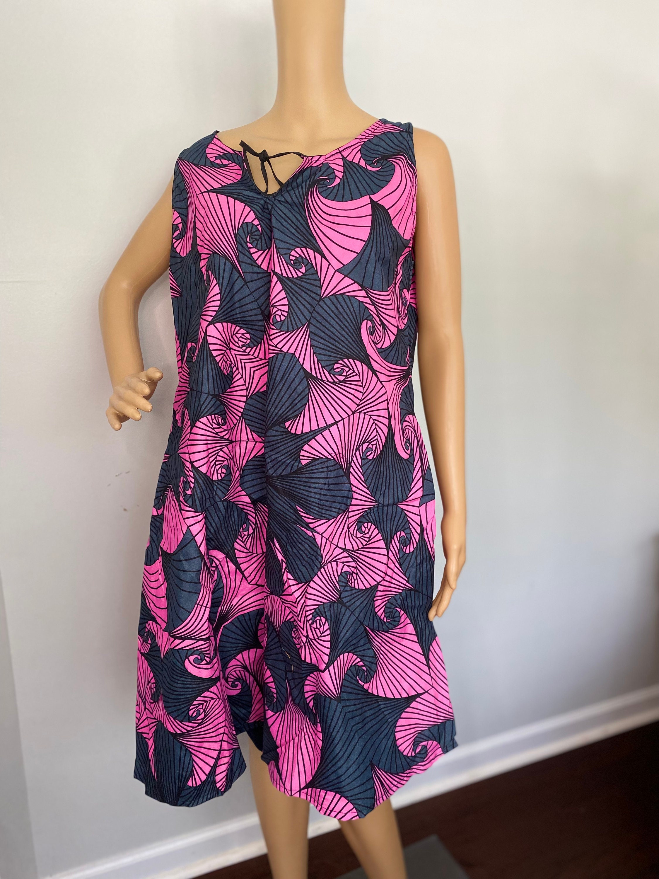 African Print Silverweave Skater Dress - S main image 0