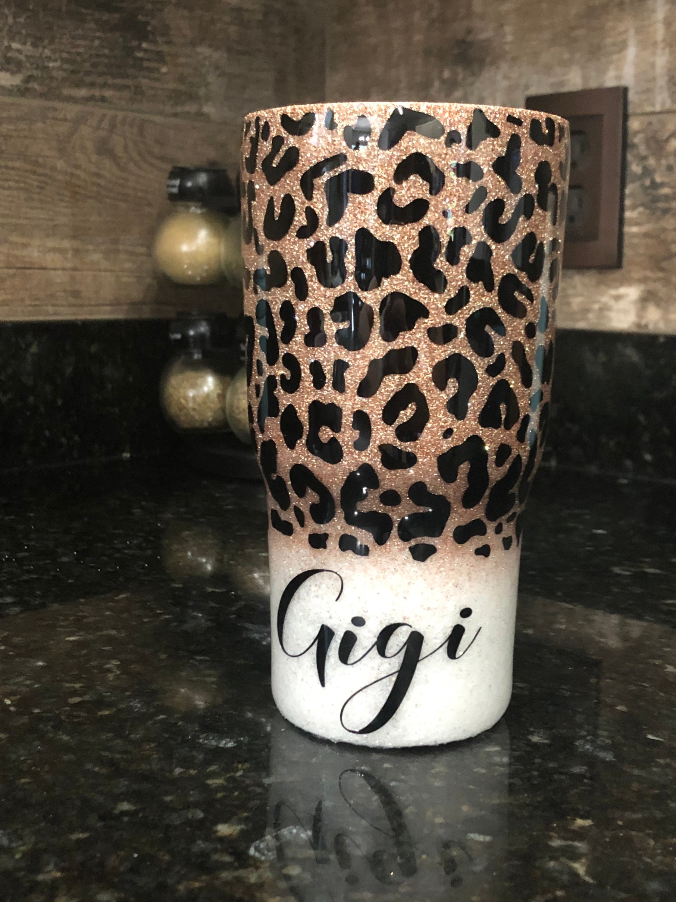 Leopard tumbler Etsy