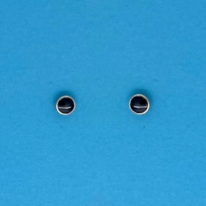 Genuine 925 Sterling Silver 5mm Onyx Stud Earrings With Diff Stones Available