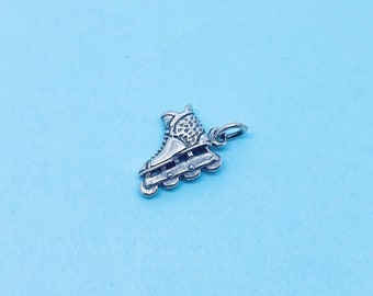 Genuine 925 Sterling Silver Roller Blade Charm / Pendant