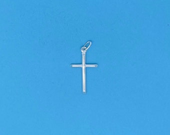 Genuine 925 Sterling Silver Plain Jesus Christ Cross Pendant