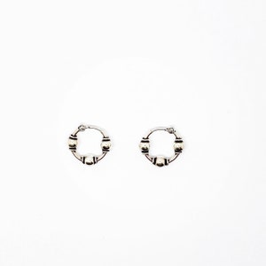 Genuine 925 Sterling Silver Bali Style Hoop With Bead Detail