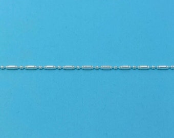 Genuine 925 Sterling Silver 10 Inch Diamond Cut Bead & Pellet Anklet