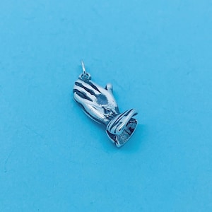 Echte 925 Sterling Silber Betende Hände / Hände im Gebet Charm / Anhänger