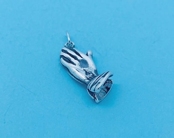 Genuine 925 Sterling Silver Praying Hands / Hands in Prayer Charm / Pendant