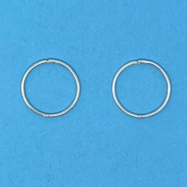 Hinged Silver Sleeper Earrings Etsy