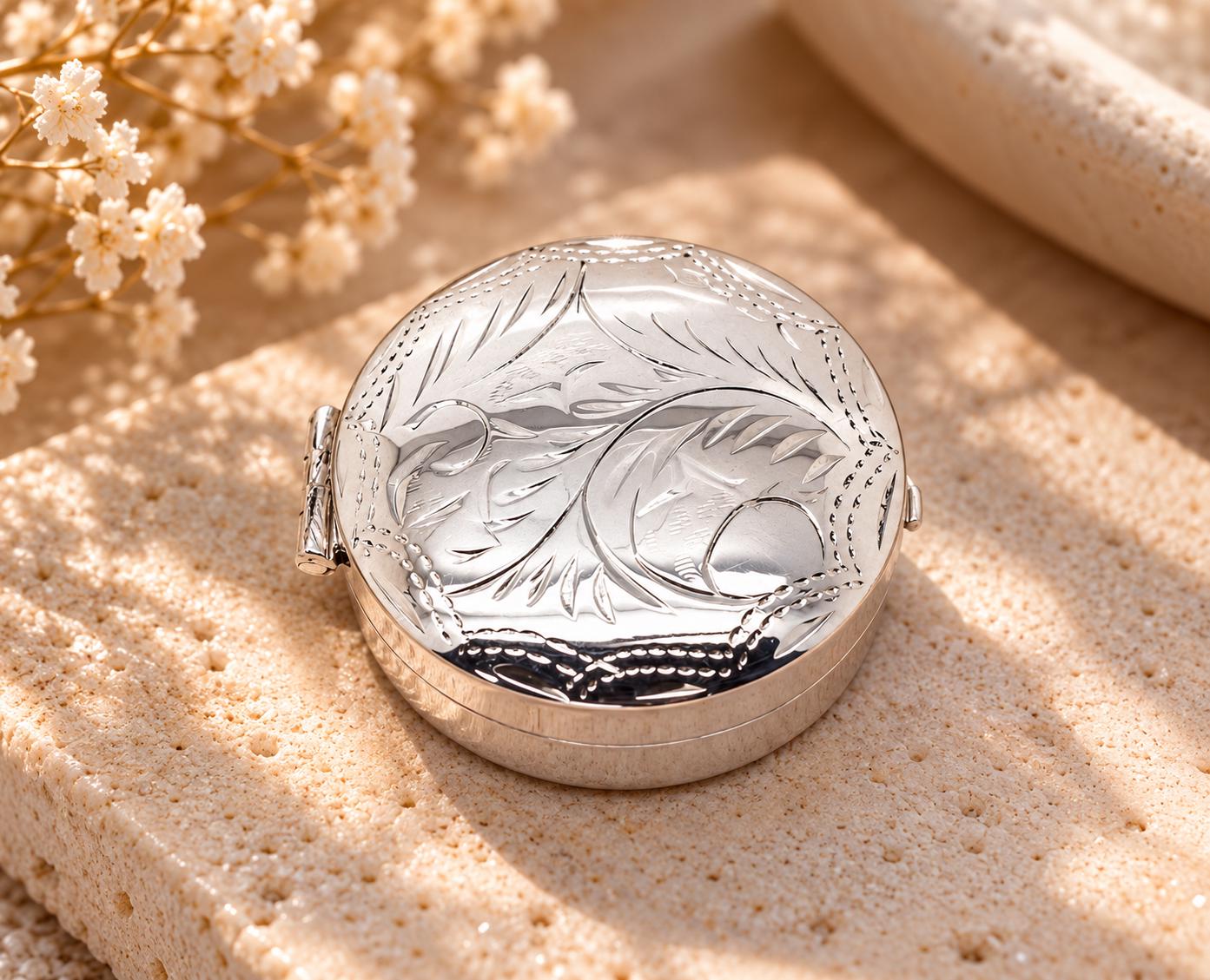 Sterling Silver Pill Box - Etsy