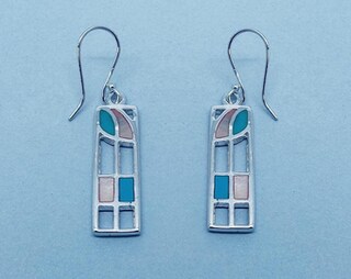 Orecchini Pendenti A Balena In Argento 925 Con Cristalli Blu E Zirconi – Gioiello Moda Donna E Ragazza, 50mm