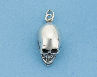 Genuine 925 Sterling Silver Skull Pendant available in SML, MED , and LARGE