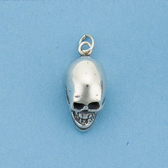 Genuine 925 Sterling Silver Skull Pendant Available in SML, MED 