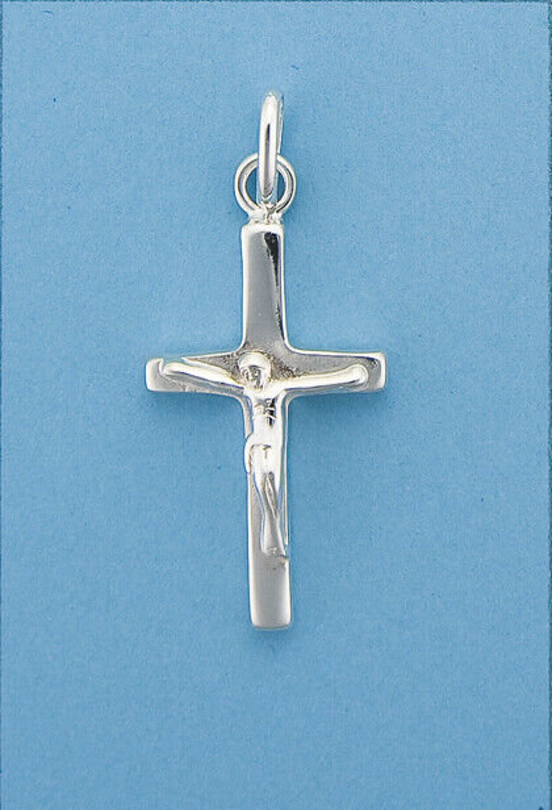 Genuine 925 Sterling Silver 31mm Polished Jesus Christ Crucifix Pendant ...