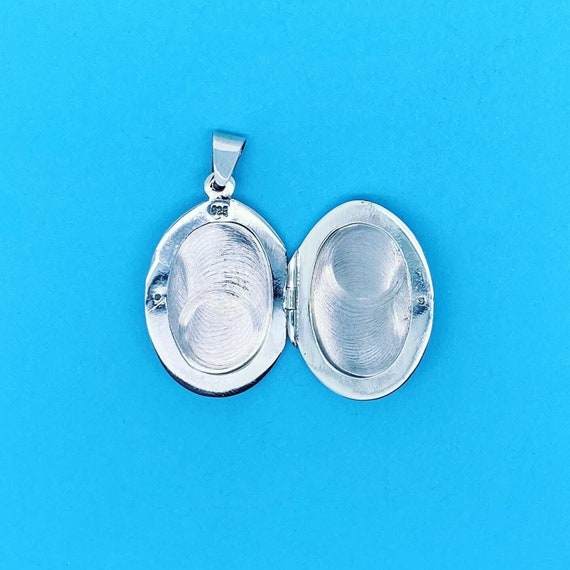 925 Sterling Silber Ovaler Klappmedaillon – Poliert, In Geschenkbox – The Mexican Collection