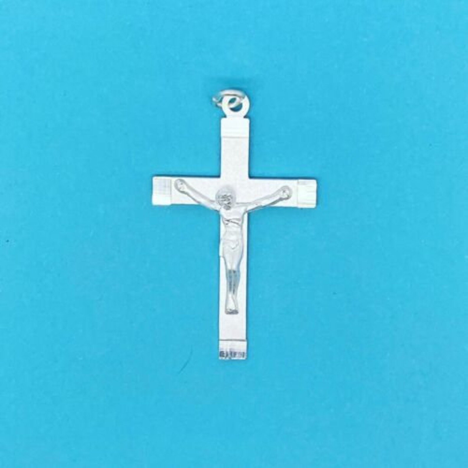 Genuine 925 Sterling Silver Jesus Christ Crucifix Pendant With Matt ...