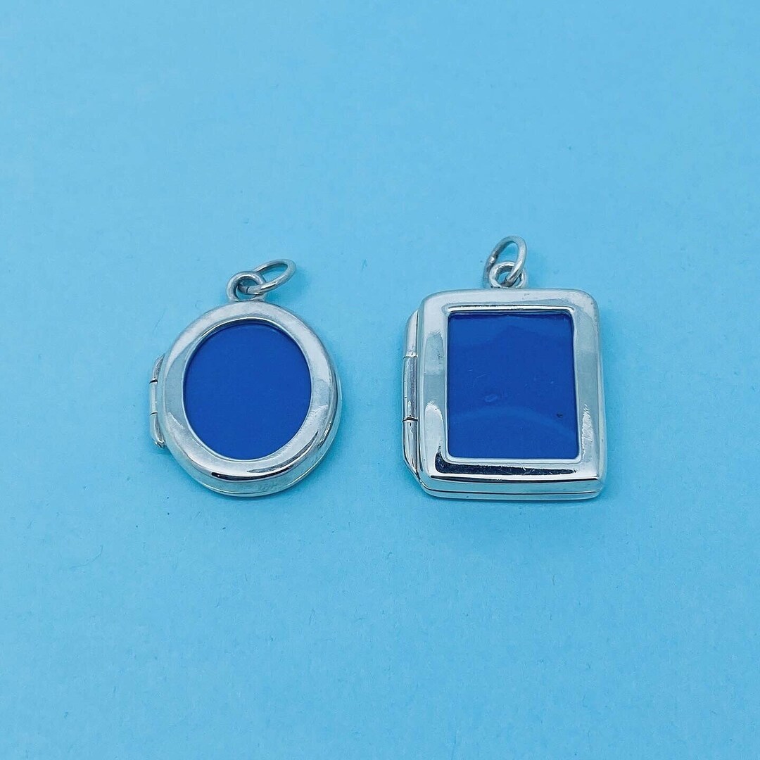 Genuine 925 Sterling Silver Locket Pendant Picture Frame in Different ...