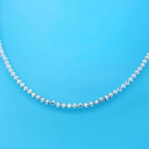 本物の刻印入り 925 スターリングシルバー 17 インチ ダイヤモンド