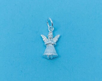 Genuine 925 Sterling Silver Praying Angel Charm / Pendant